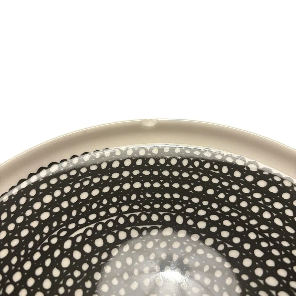 Margimekko Oiva Siirtolapuutarha Black White Salad‎ Plate Set (4)